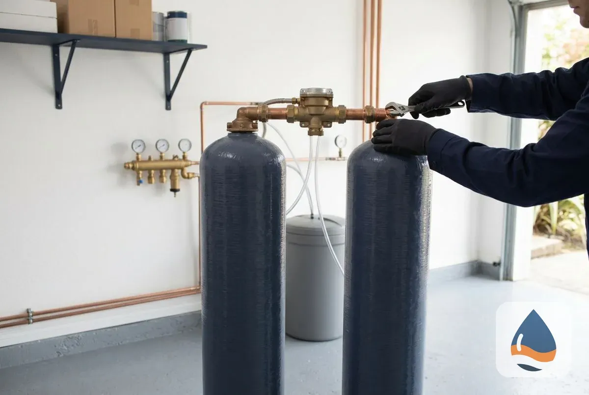 Dual Tank Water Softener Installation New Braunfels TX