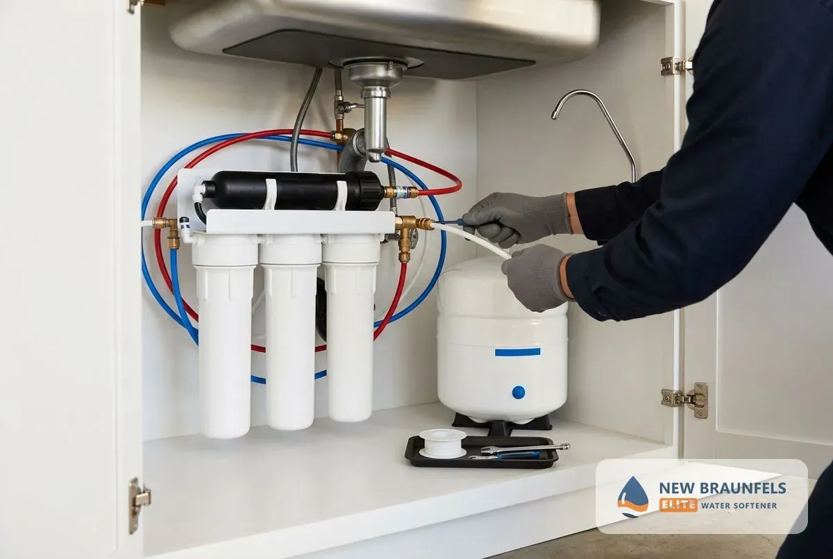 Reverse osmosis installation New Braunfels TX under sink system