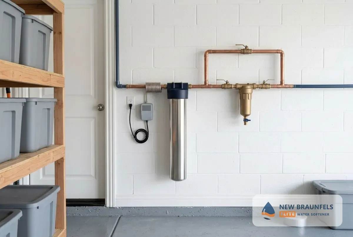 Salt-free water softener New Braunfels TX conditioner on main water line