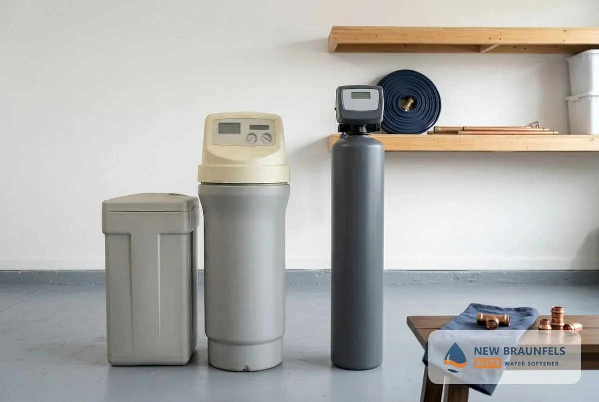 Salt vs salt-free water softener New Braunfels TX side by side comparison